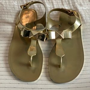 Michael Kors Gold Jelly Sandals